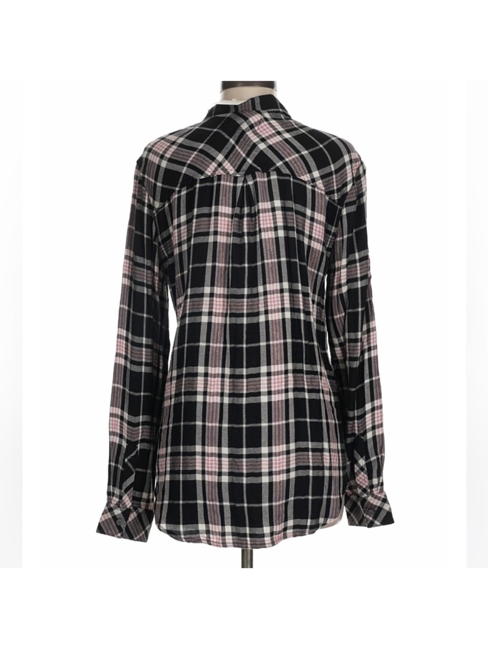 Rails Hunter Button Up Shirt in Onyx Rose Gold Plaid Women’s Medium - Picture 3 of 7